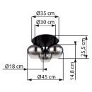 Globo 15548-3D prisadené stropné svietidlo MAXY  E27
