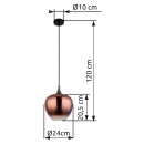 Globo 15548HG závesné stropné svietidlo MAXY  E27