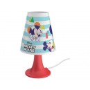 LED detská stolná lampa Philips MICKEY MOUSE 2,3W - červená