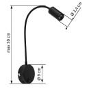 Globo 57311B LED nástenná lampička Milly 1x3W | 180lm | 3000K