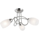 Globo 63170-3 prisadené stropné svietidlo Mitis 3x40W | E14 - matný nikel, imitácia popraskaného skla