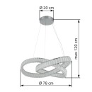 Globo 67162-110CCT LED závesné stropné svietidlo MUCKY  | 110W integrovaný LED zdroj | 9389lm | 2700-6500K