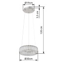 Globo 67162-30 LED závesné stropné svietidlo MUCKY  | 30W integrovaný LED zdroj | 1920lm | 2700-6000K