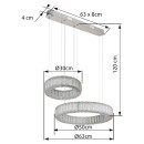 Globo 67162-80 LED závesné stropné svietidlo MUCKY  | 80W integrovaný LED zdroj | 4405lm | 2700-6000K