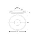 Zuma Line 003064-028427 LED prisadené stropné svietidlo GANO integrovaný LED zdroj