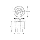 Zuma Line MX3523-8M-EGN prisadené stropné svietidlo NIRA | 40W E14