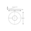 Zuma Line 003064-028416 LED prisadené stropné svietidlo MALU integrovaný LED zdroj