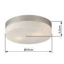 Globo 48402 stropné svietidlo Opal 2x60W | E27 - matný nikel, opál