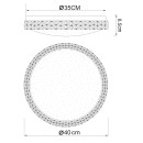 Globo 41749-22 LED stropnica Ovi 1x22W | 1600lm | 2700-4200-6500K