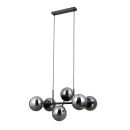 Italux PND-1098-6-BK závesné stropné svietidlo Molite E14