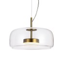 Italux PND-17760B-BRSS-CL LED závesné stropné svietidlo Caste | 10W LED | 850lm | 3000K