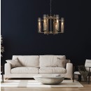 Italux PND-31186-6A-ABR závesné stropné svietidlo Aspen E14