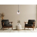 Italux 5906630854639 závesné stropné svietidlo Fanda | 40W E27 | zlatá | ružová