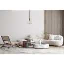 Italux PND-31982-1B-GD závesné stropné svietidlo Della | 40W E27 | zlatá | opálová