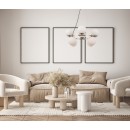 Italux PND-33453-4-4-ABR závesné stropné svietidlo Larosa | 8x5W E27