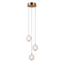 Italux PND-34362-3-HBR-OPAL LED závesné stropné svietidlo Ganti | 8W LED | 865lm | 3000K