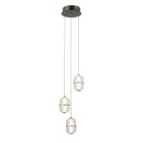 Italux PND-34375-3-BK LED závesné stropné svietidlo Alani | 15W LED | 1170lm | 3000K