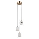 Italux PND-34375-3-HBR LED závesné stropné svietidlo Alani | 15W LED | 1170lm | 3000K