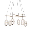 Italux PND-34375-6-BK LED závesné stropné svietidlo Alani | 32W LED | 2496lm | 3000K