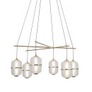 Italux PND-34375-6-HBR LED závesné stropné svietidlo Alani | 32W LED | 2496lm | 3000K