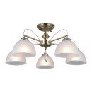 Italux 5906630854486 prisadené stropné svietidlo Moreti | 40W E27 | mosadz | opálová