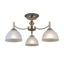 Italux PND-40653-3-ABR-WH prisadené stropné svietidlo Fener | 40W E27 | mosadz | opálová