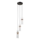 Italux PND-40760-3-BK-HBR závesné stropné svietidlo Taraso E14
