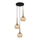 Italux PND-42361-3A-BRO-AMB závesné stropné svietidlo Favera | 3x40W E27