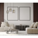Italux PND-44003-3-BK-GD závesné stropné svietidlo Primero E27