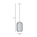 Italux PND-52636-1-BK závesné stropné svietidlo Lindo | 1x40W E27