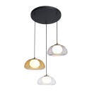 Italux 5906630853366 závesné stropné svietidlo Ainale | 7W G9 | čierna | pestrofarebná