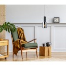 Italux PND-5581-1-BK+SG Sardo | 40W E27