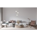 Italux 5906630854141 LED závesné stropné svietidlo Corado | 12W integrovaný LED zdroj | 3000K | zlatá | číra