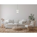 Italux 5906630854165 LED závesné stropné svietidlo Nico | 8W integrovaný LED zdroj | 3000K | na lanku | zlatá | čierna | biela