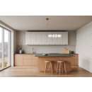 Italux PND-8545-4H-AB-WH LED závesné stropné svietidlo Nico | 18W integrovaný LED zdroj | 3000K | na lanku | zlatá | čierna | biela