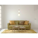 Italux PND-94981V-3A-GD LED závesné stropné svietidlo Evans | 19W integrovaný LED zdroj | 3000K | zlatá | opálová