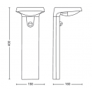 Philips 8719514476851 LED vonkajší stĺpik so senzorom Tyla 1x9W | 820lm | 2700K | IP44