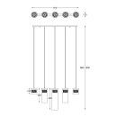 Zuma Line P0389-05E-F7AC závesné stropné svietidlo GEM | 28W G9