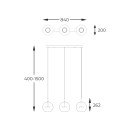 Zuma Line 003064-028133 LED závesné stropné svietidlo ENCELADUS integrovaný LED zdroj