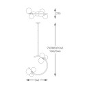 Zuma Line 003064-026365 závesné stropné svietidlo MOLECULE G9