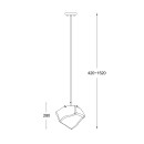 Zuma Line 003064-009274 závesné stropné svietidlo ROCK E27