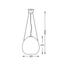Zuma Line 003064-011111 závesné stropné svietidlo MOON E27