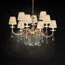 Ideal Lux 088129 závesné stropné svietidlo Pantheon Oro 12x40W | E14 - zlaté