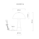 Globo 51570114 stolná lampička PAULIN E27 | vypínač