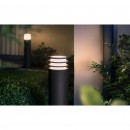 Hue White vonkajšie stĺpikové svietidlo Philips Lucca 17403/93 / P0 antracitovej, 2700K, 77cm