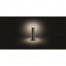Hue White vonkajšie stĺpikové svietidlo Philips Lucca 17403/93 / P0 antracitovej, 2700K, 77cm