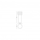 Hue White vonkajšie stĺpikové svietidlo Philips Tuar 17405/47 / P0 nerez, 2700K, 40cm