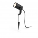 Hue LED vonkajšie spotové zemné / nástenné svietidlo Philips Lily 17428/30 / P7 čierne s adaptérom,