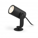Hue LED vonkajšie spotové zemné / nástenné svietidlo Philips Lily 17428/30 / P7 čierne s adaptérom,