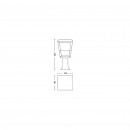 Philips HUE 17441/30 / P7 Econic vonkajšie záhradné stĺpik 15W = 1150lm LED IP44 2200-6500K RGB